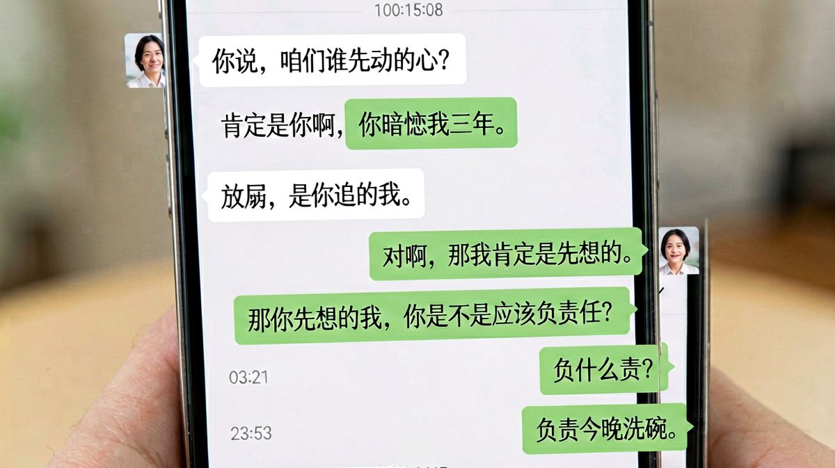 绕了一大圈，原来'动心'的代价是让对方洗碗。