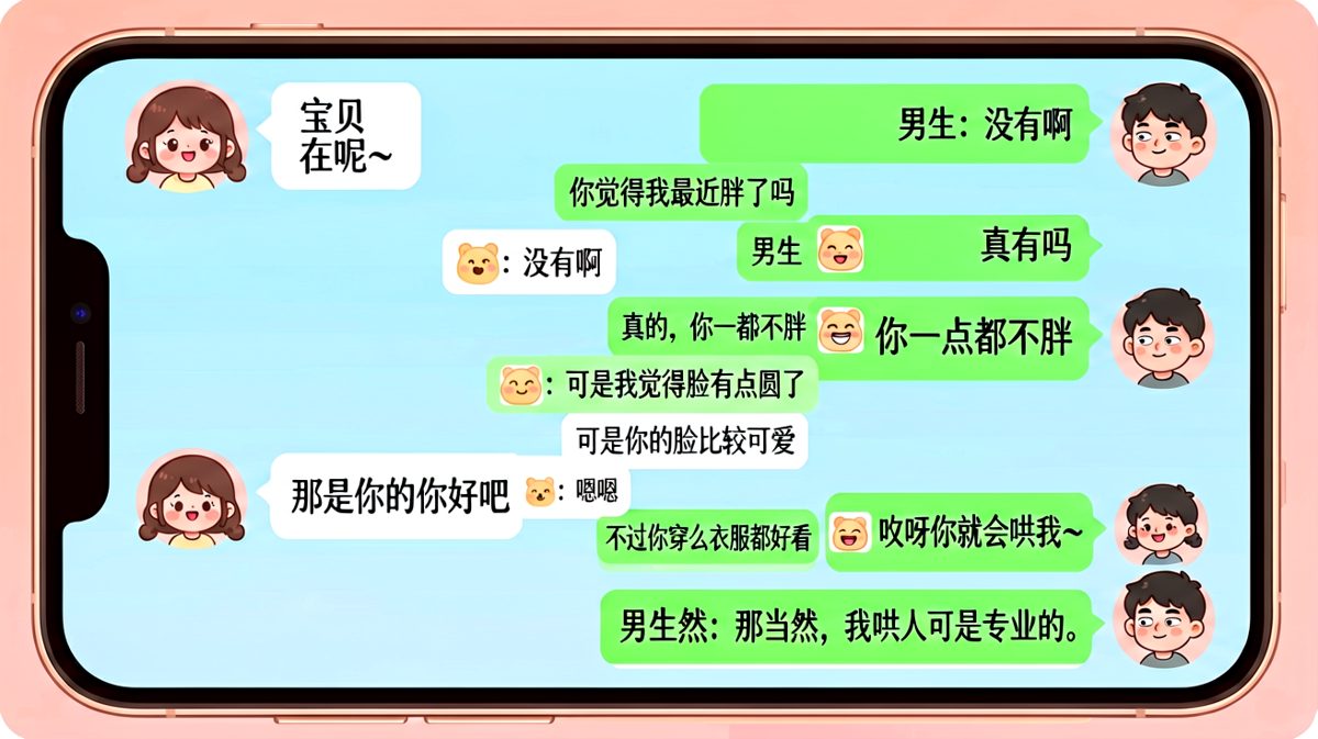 “我胖了吗”送命题？不，是男生的教科书级满分应答现场。
