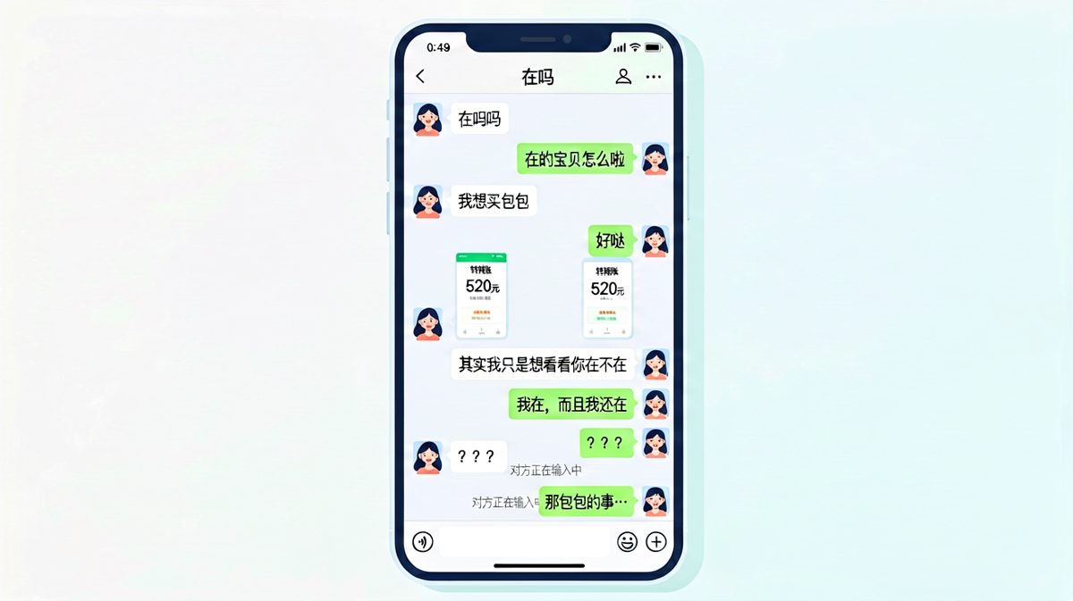 我以为你在试探我，其实你只是在等我打钱