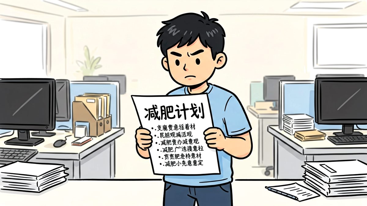 第一天，信誓旦旦立下减肥flag