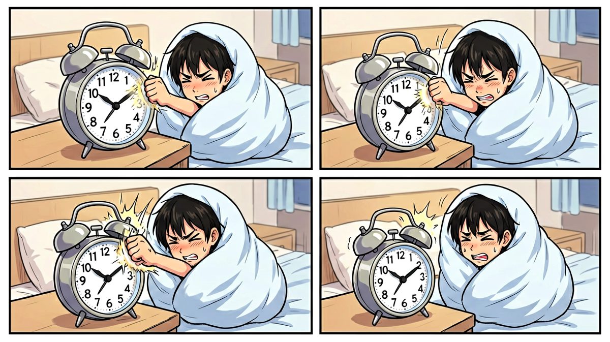闹钟响了……再睡五分钟嘛……