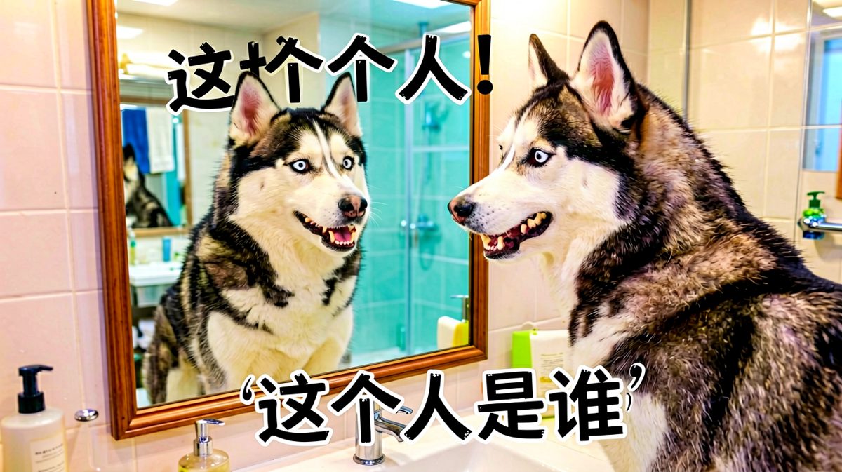 这镜子成精了？还学我瞪眼！