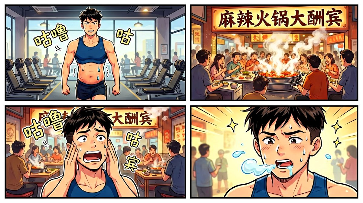 中午：火锅的诱惑无法抵挡