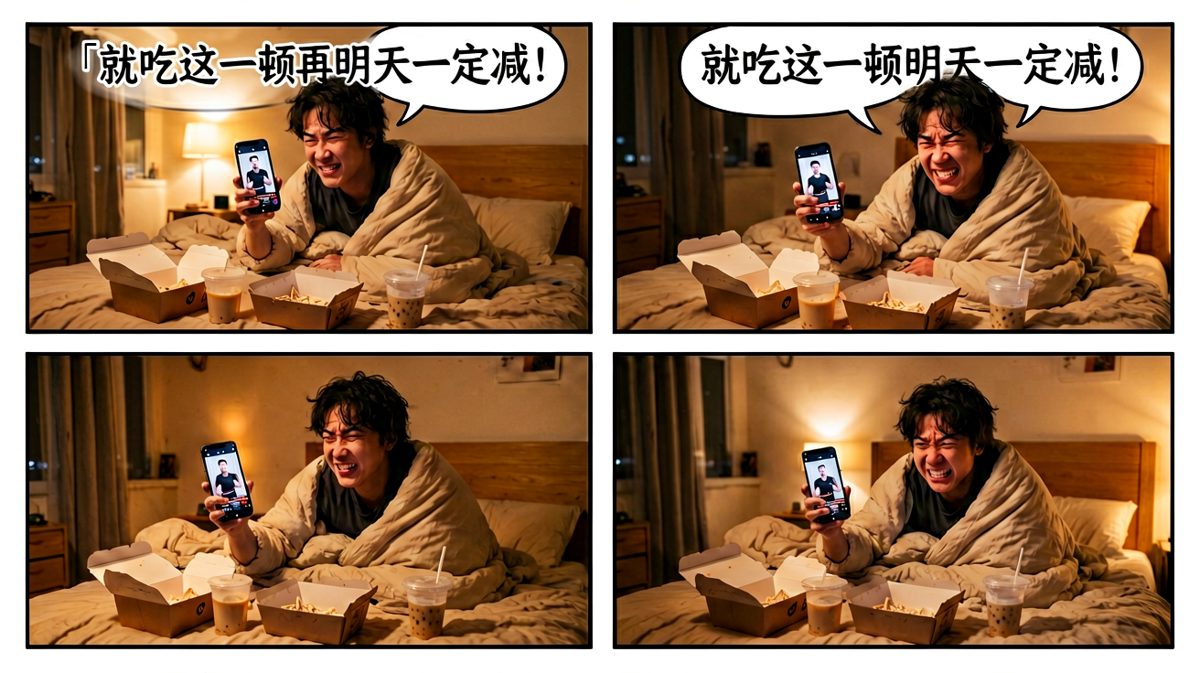 第二天再说？反正今晚的快乐，是减肥换来的！