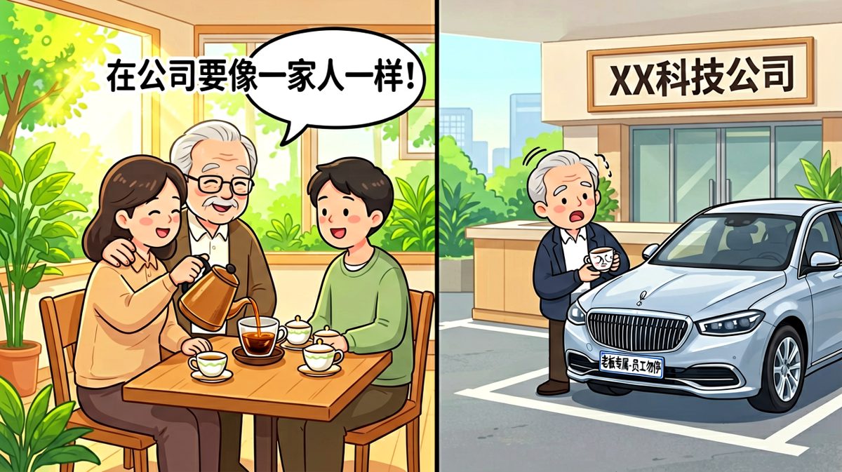老板：公司是大家庭 → 反转：自家豪车员工禁停