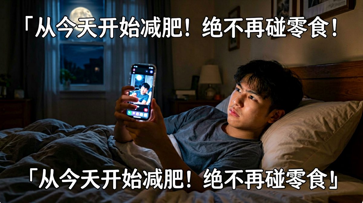 深夜立flag，誓言要减肥
