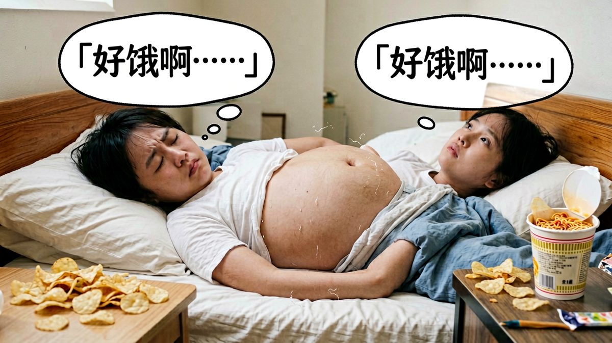 半夜饿到无法入睡