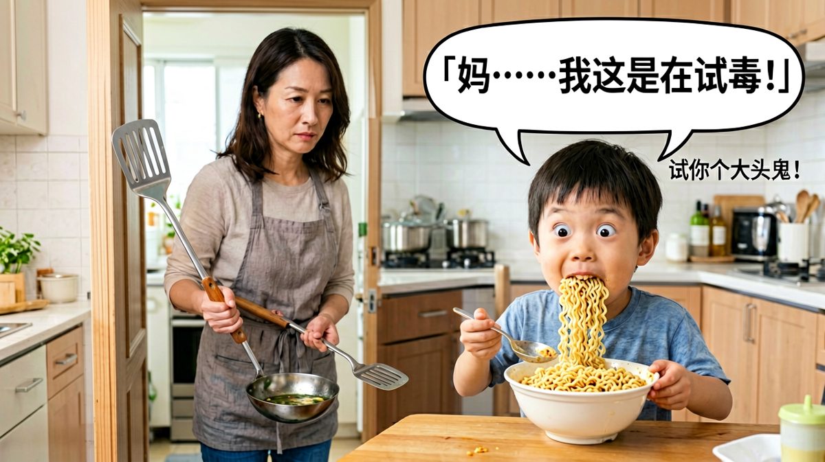 被妈妈当场抓获，社死现场